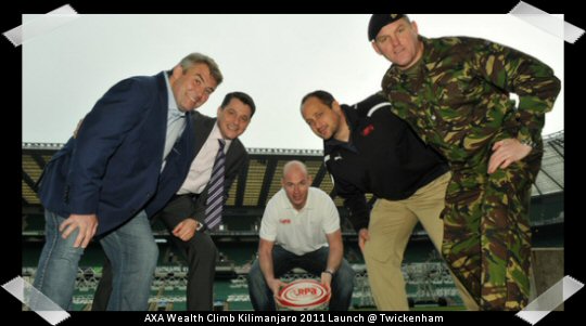 AXA Wealth Climb Kilimajaro Launch Twickenham: David barnes, Andy Blyth, Jason Leonard